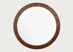 Burl Round Wall Mirror
