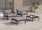 Eos Outdoor Ottoman Black
