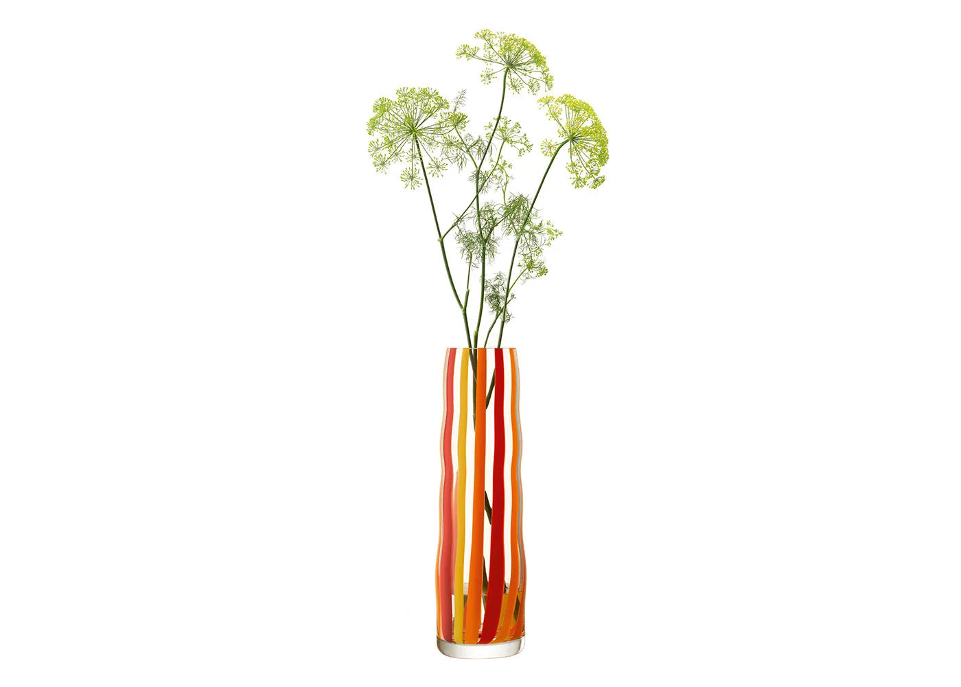 Folk Vase H31.5cm Orange, Red & Yellow