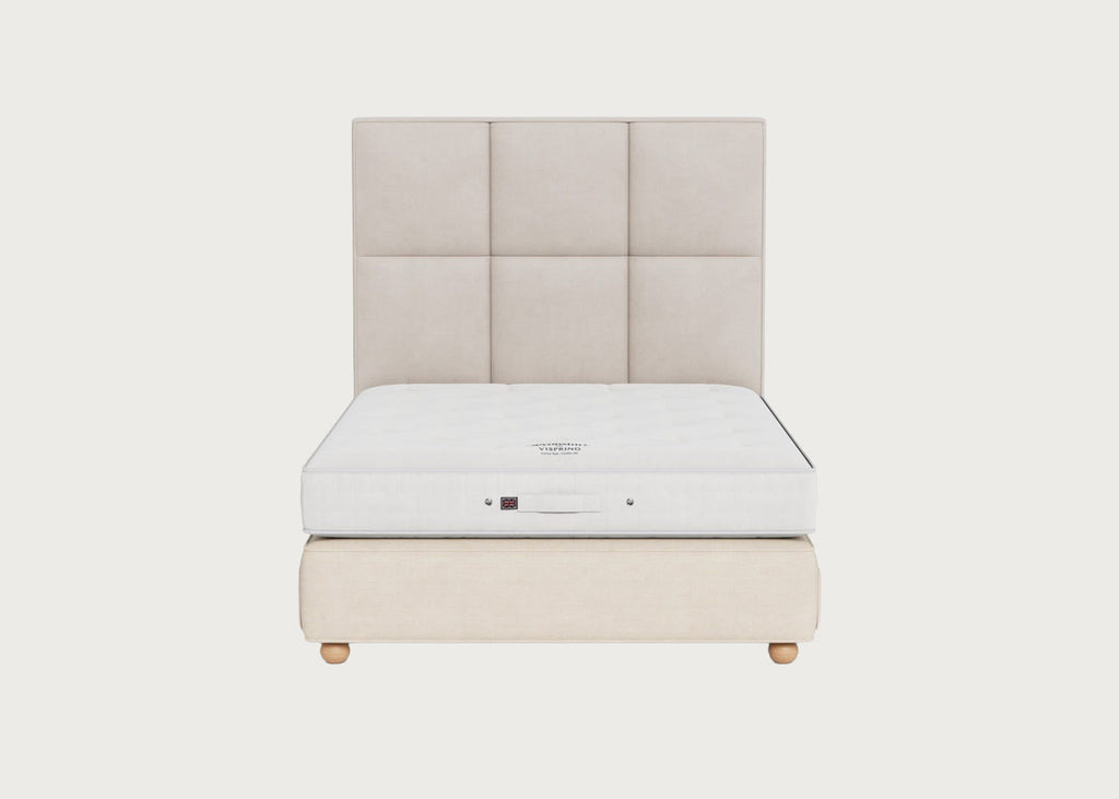 Devonshire Mattress and Wool De Luxe Divan Set Bun Feet