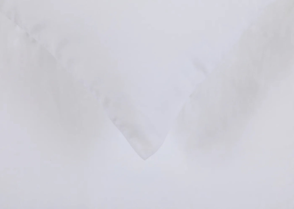 Organic Cotton Sateen White Duvet Cover