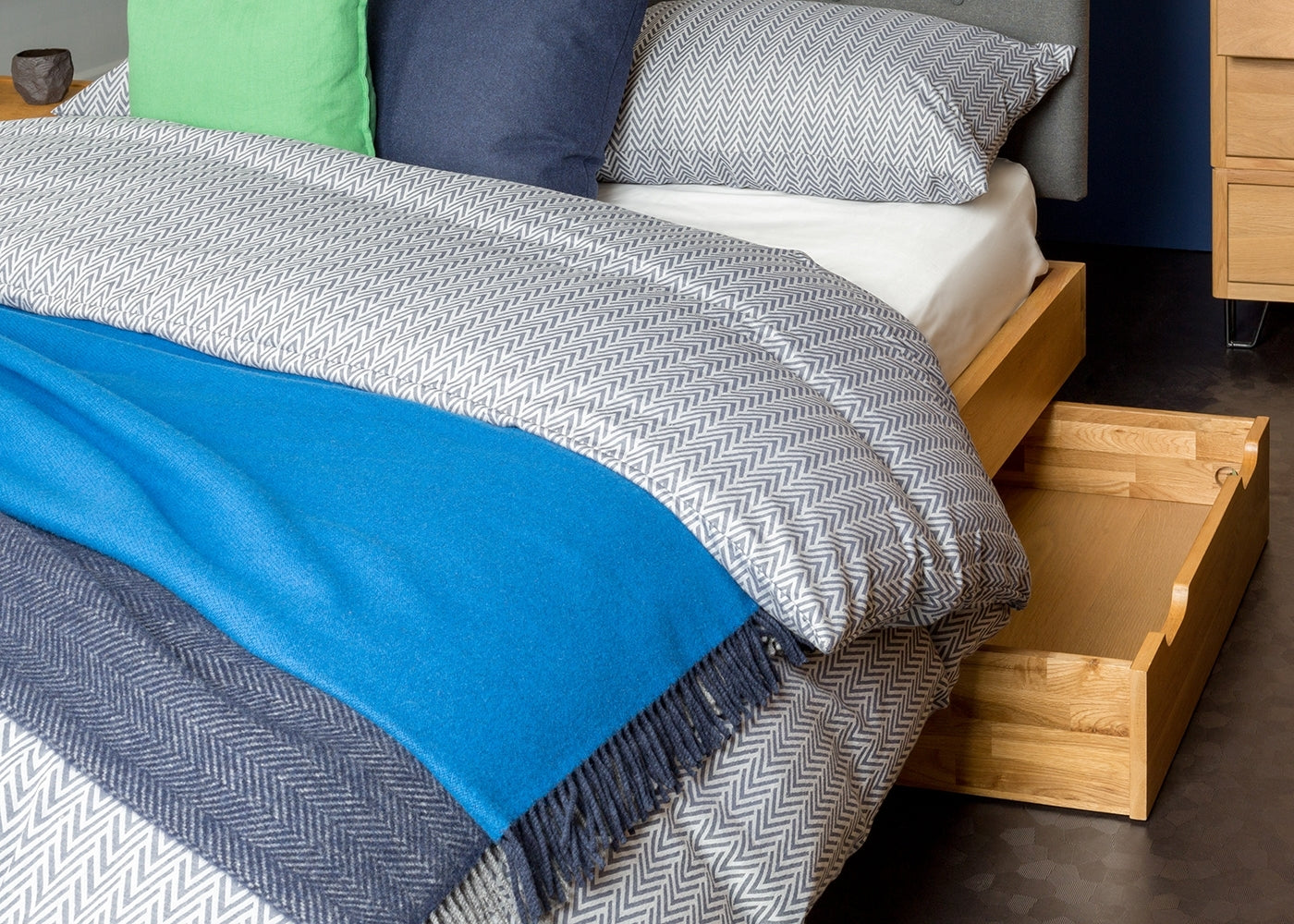 Brunel Bed Oak Headboard