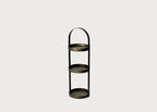 Wood Bathroom Storage Stand Round