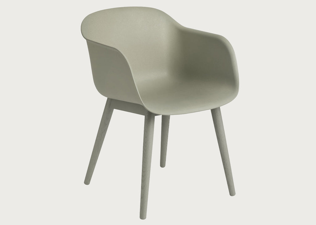 Fiber Armchair Wood Base