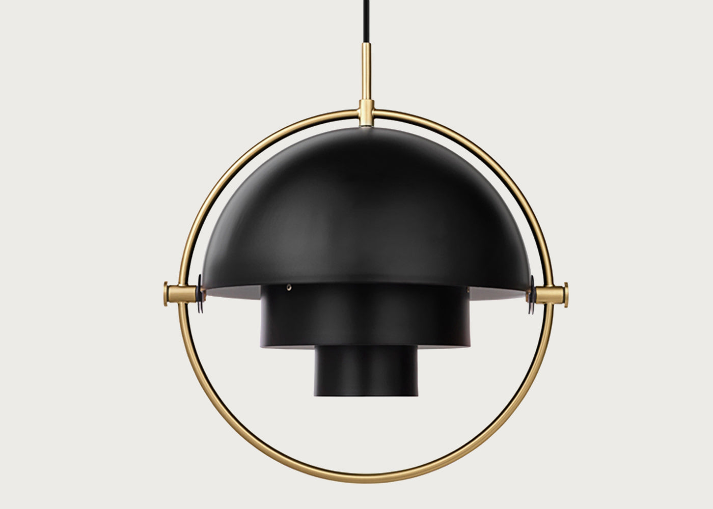 Multi-Lite Pendant Light Black/Brass