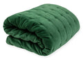 Velvet Quilt Emerald Green