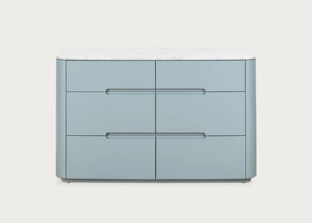 Florian 6 Drawer Wide Chest in Blue