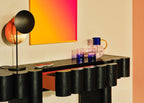 Eclisse LED Table Lamp Black & Gold Leaf