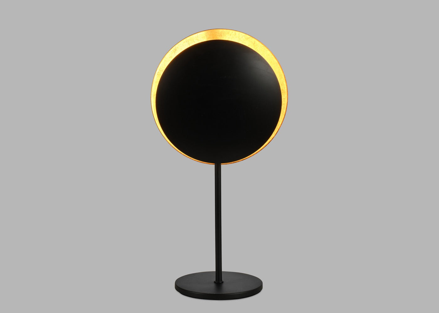 Eclisse LED Table Lamp Black & Gold Leaf