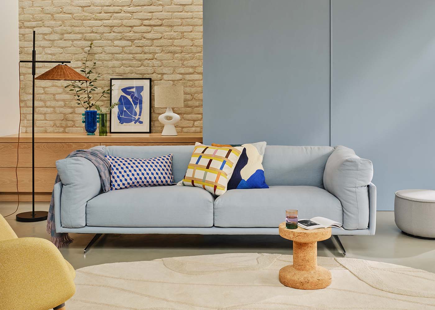 Heal’s + Clare Dudeney Cushion Blue