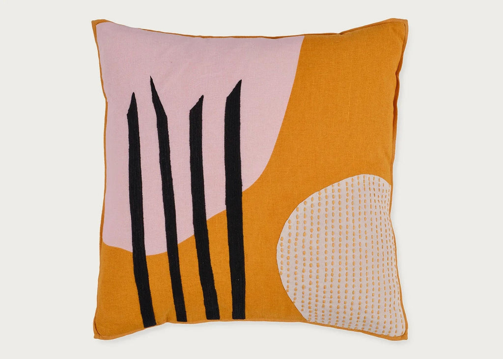 Heal’s + L.F.Markey Cushion Pink & Ochre