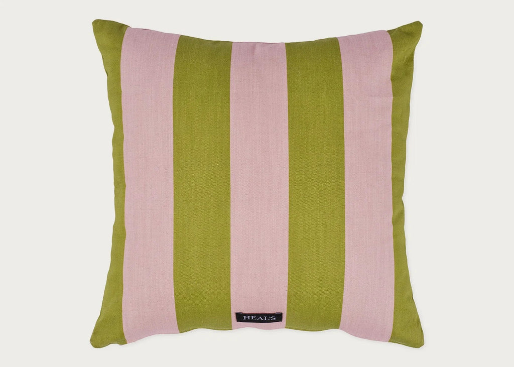 Cabana Stripe Cushion Pink & Green