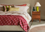 Pure Alpaca Throw Berry Check