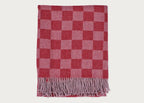 Pure Alpaca Throw Berry Check
