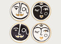 Marseille Face Coasters Set of 4