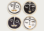 Marseille Face Coasters Set of 4