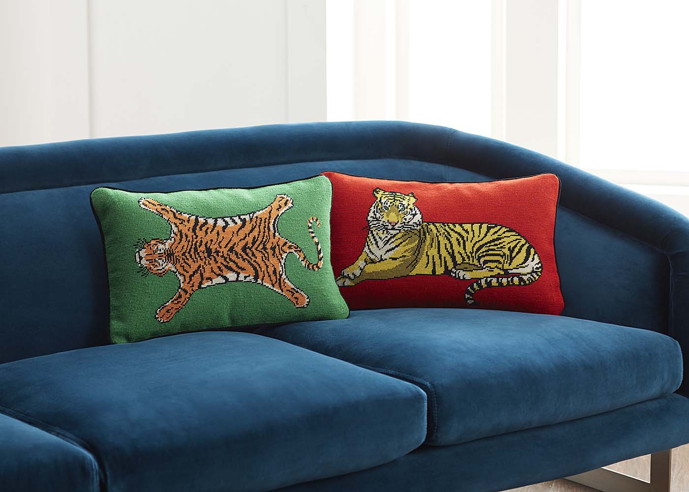 Tiger Needlepoint Cushion