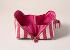 Tulip Stripe Open Flat Makeup Bag