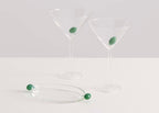 Martini Glass with Olive