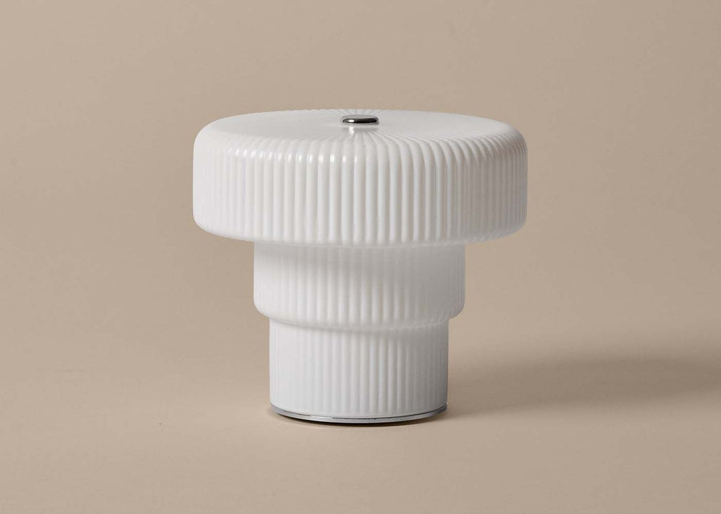 Ripple LED Portable Table Lamp White