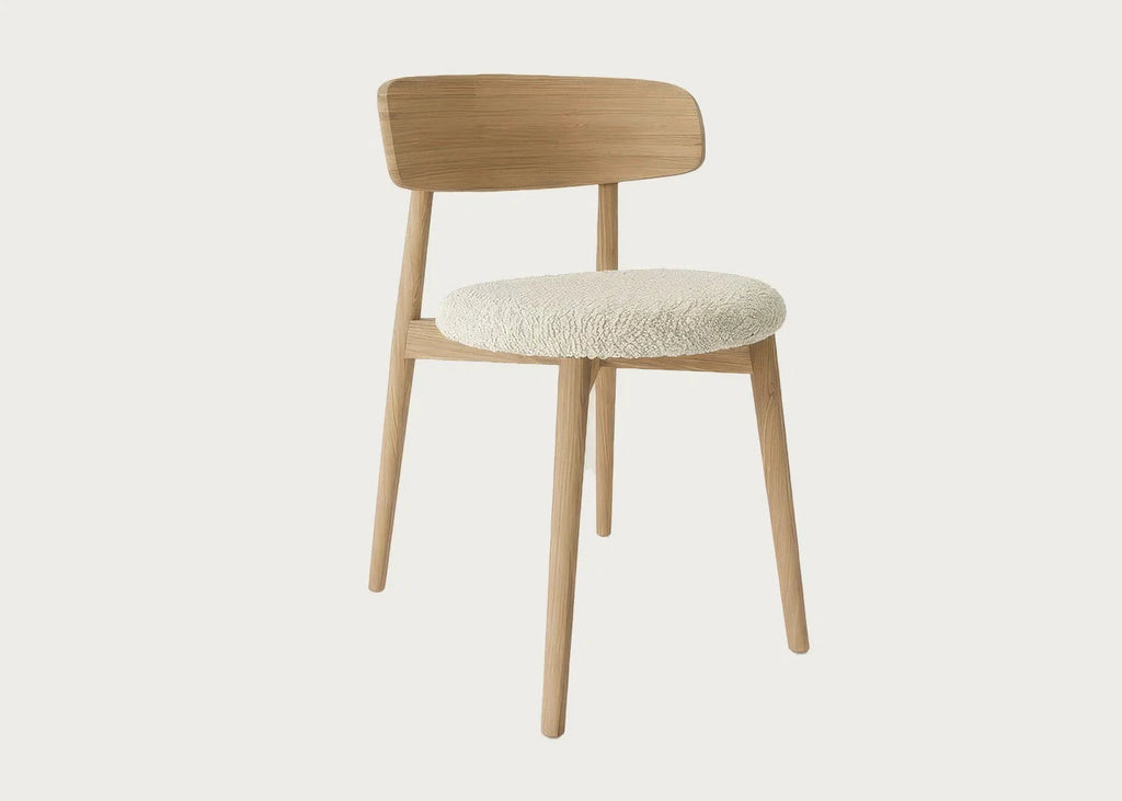 Cover Wood Chair Oak Ivory Upholstery