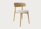 Cover Wood Chair Oak Ivory Upholstery