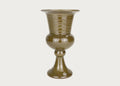 Footed Glossy Vase Medium Green 21cm