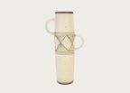 Large Handled Sgraffito Vase 39cm