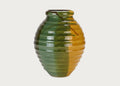 Large Multi Coloured Ribbed Vase