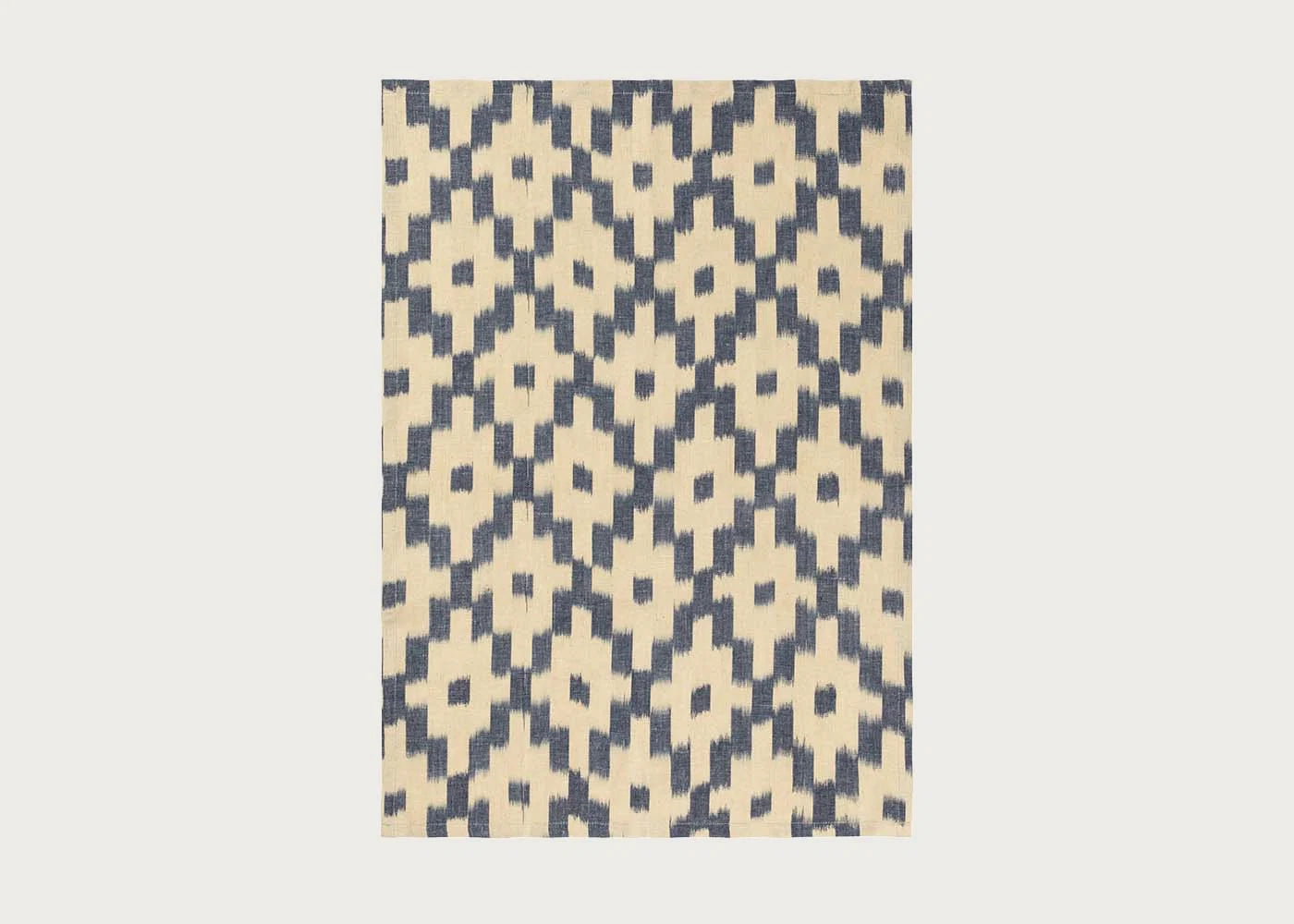 Ikat Tea Towel Ink Blue & Off White
