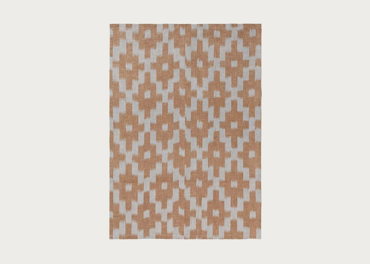 Ikat Tea Towel Mist Blue & Terracotta