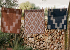 Ikat Tea Towel Ink Blue & Parchment