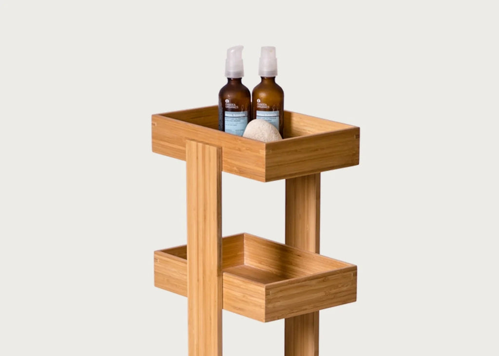 Bathroom Storage Stand Bamboo 4 Tier