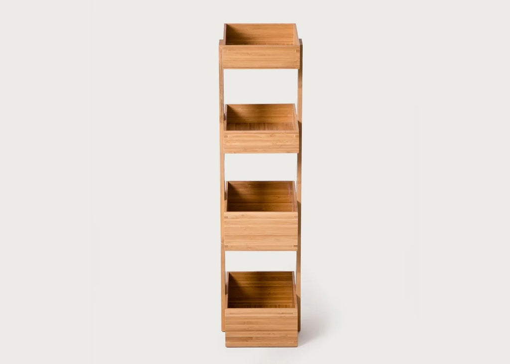 Bathroom Storage Stand Bamboo 4 Tier