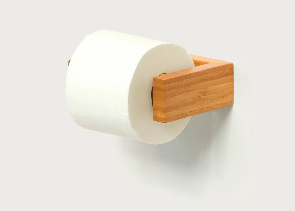 Wood Wall Mounted Toilet Roll Holder