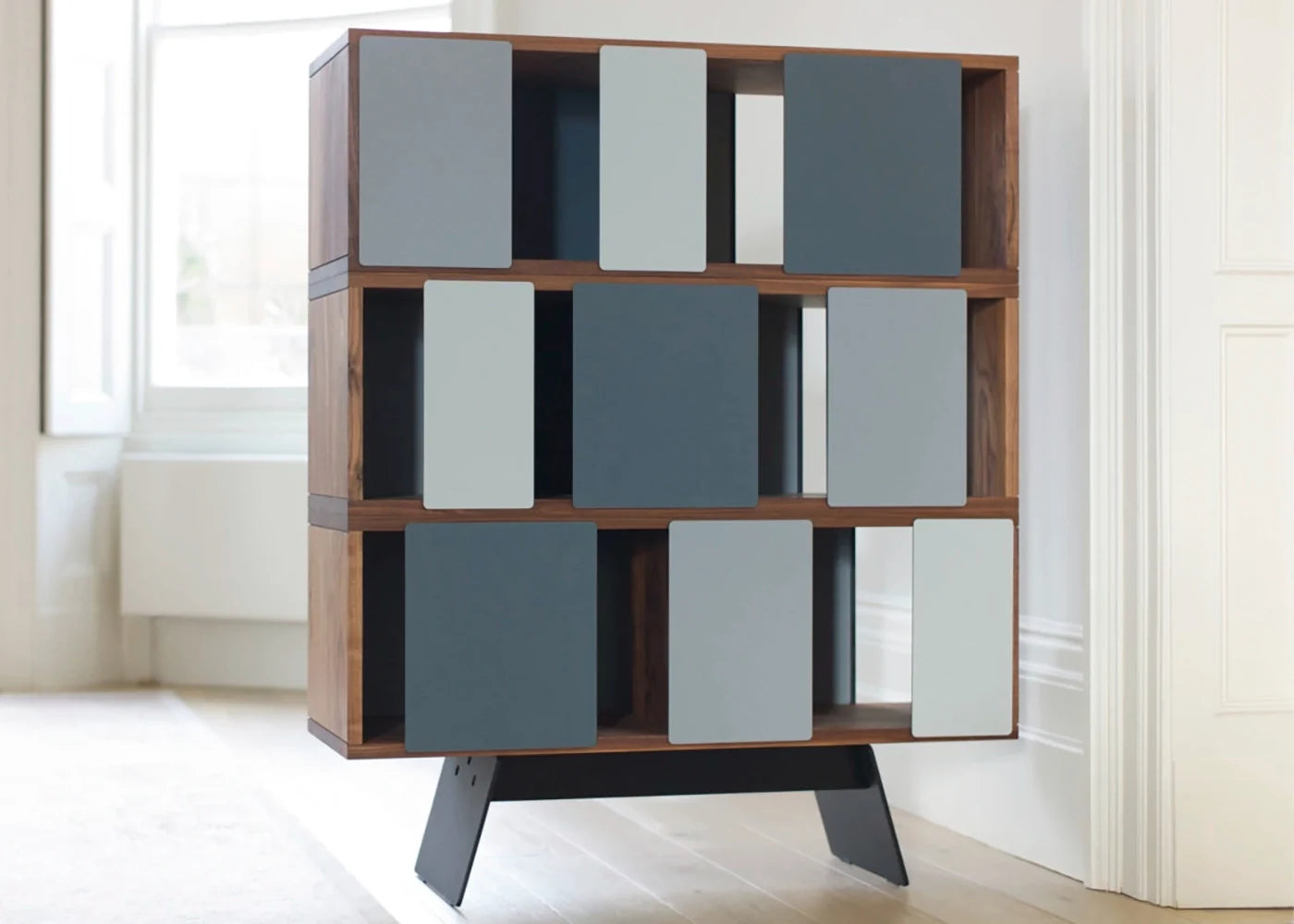 Different Trains Narrow Cabinet Walnut