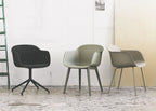 Fiber Armchair Wood Base