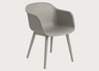 Fiber Armchair Wood Base