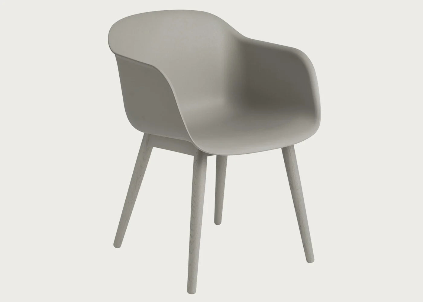 Fiber Armchair Wood Base
