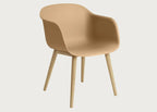 Fiber Armchair Wood Base