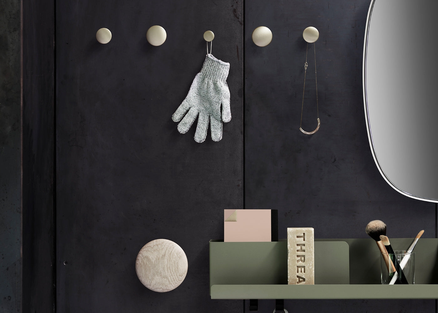 The Dots Set of 5 Coat Hooks