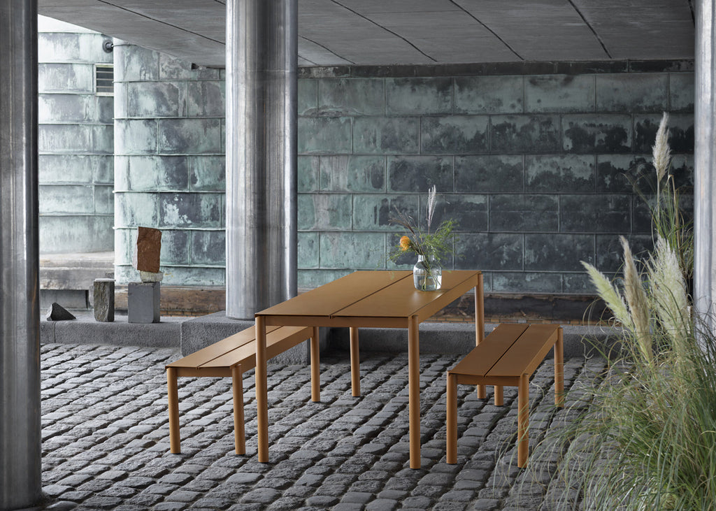 Linear Outdoor Steel Dining Table