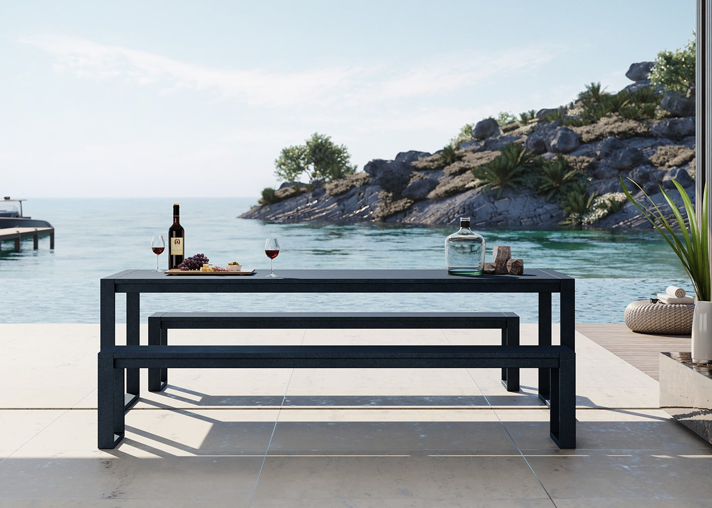 Eos Outdoor Communal Bench