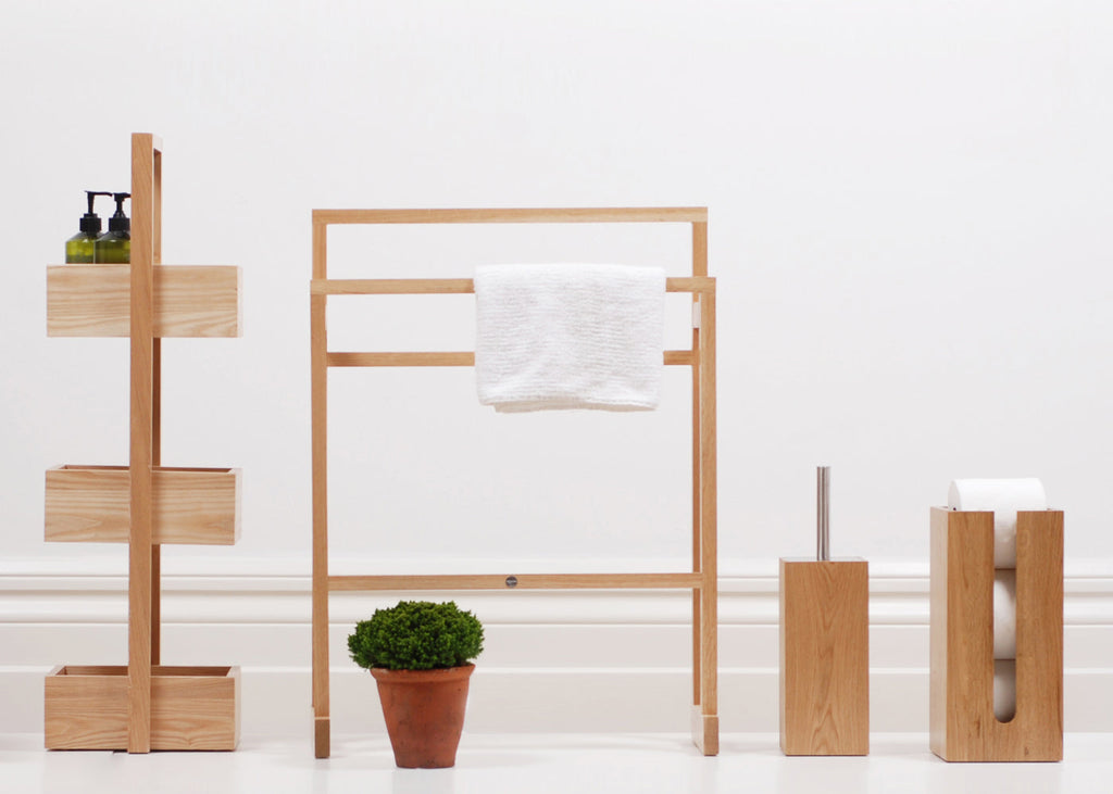 Bathroom Storage Stand Wood 3 Tier