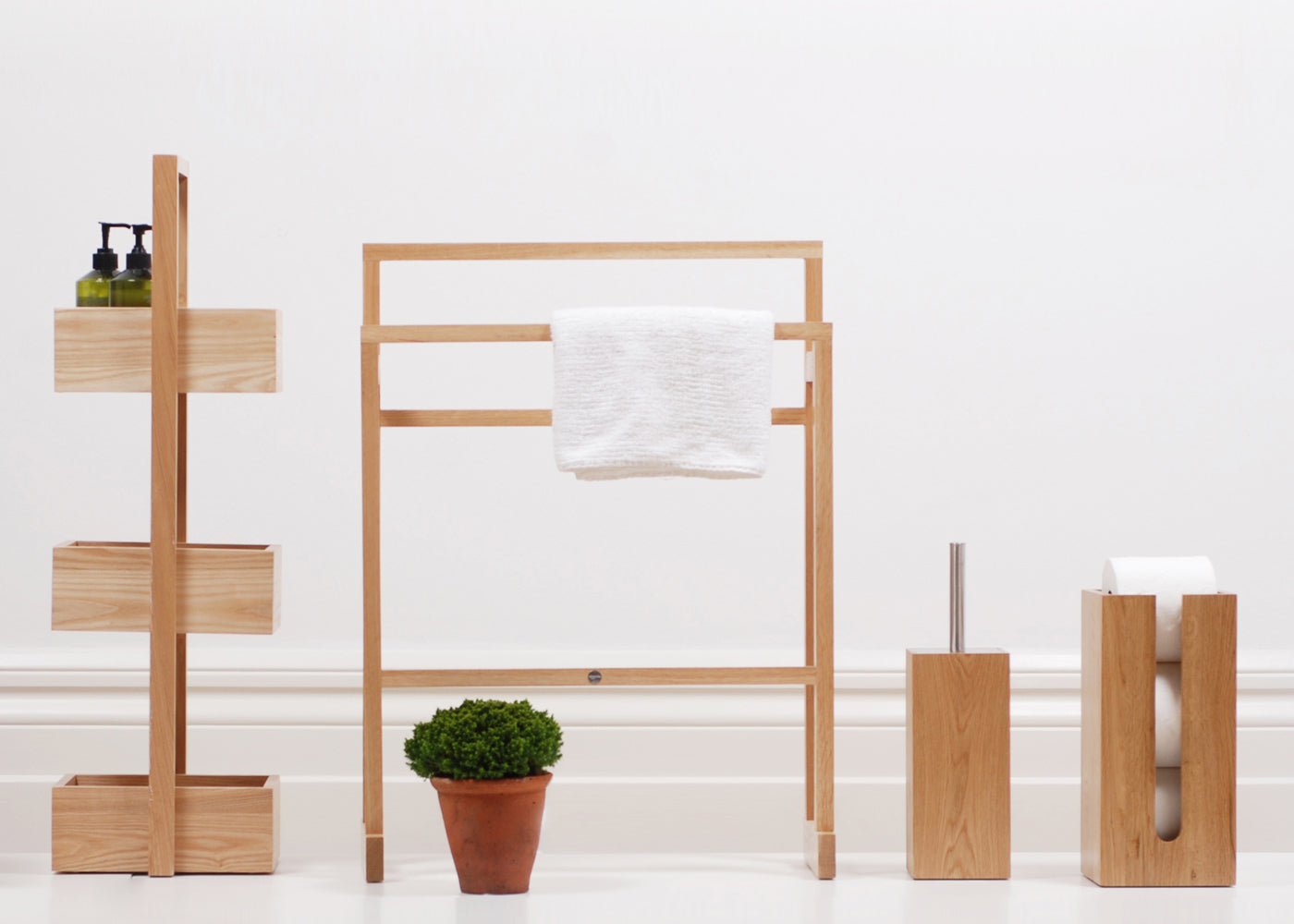 Bathroom Storage Stand Wood 3 Tier