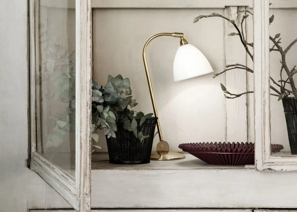 Bestlite BL2 Table Lamp Brass Base White