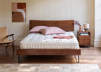 Brunel Bed Wooden Headboard Dark Wood