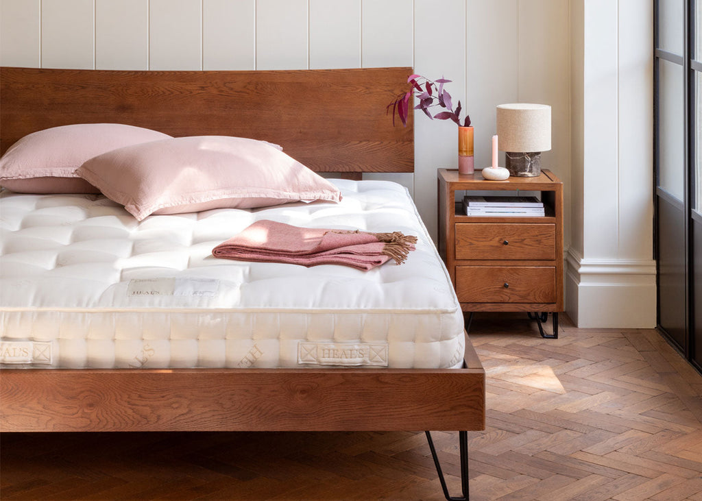 Brunel Bed Wooden Headboard Dark Wood