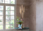 Saber LED Chandelier 7 Light Cluster Pendant Gold