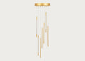 Saber LED Chandelier 7 Light Cluster Pendant Gold